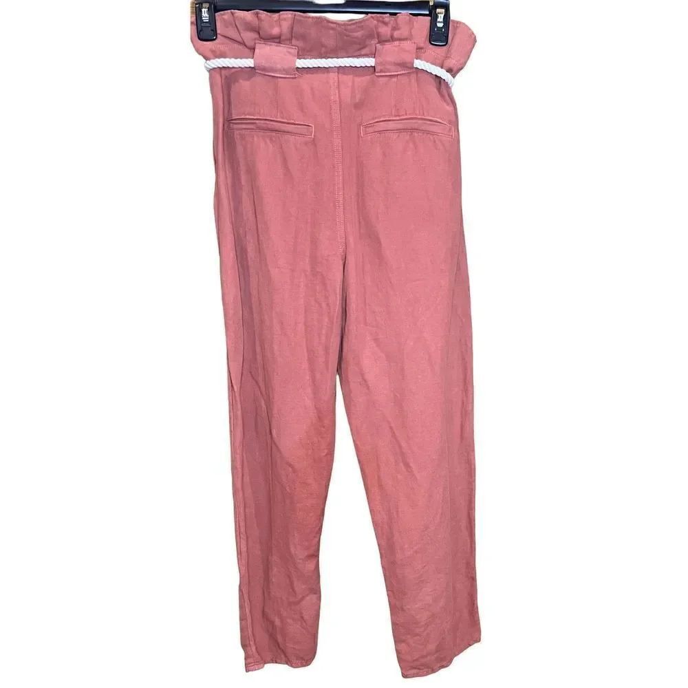 Veronica Beard Linen & Cotton Karter Cropped Pant in Mocha NWT Size 8 - Picture 4 of 9